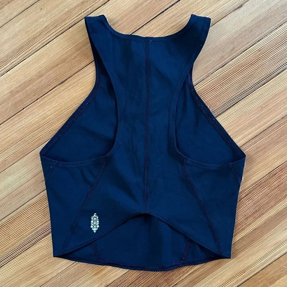 Free People FP Movement Zip Up Crop Top Size XS